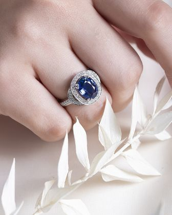 JOAILLERIE CRESUS Bague saphir et diamants