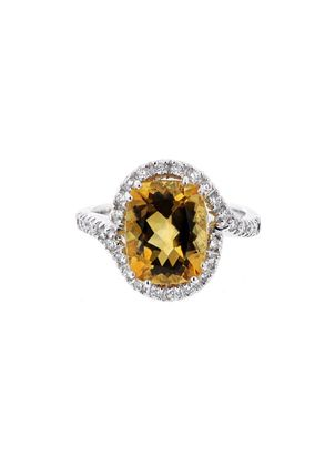 JOAILLERIE CRESUS Bague Composition Citrine et Diamants