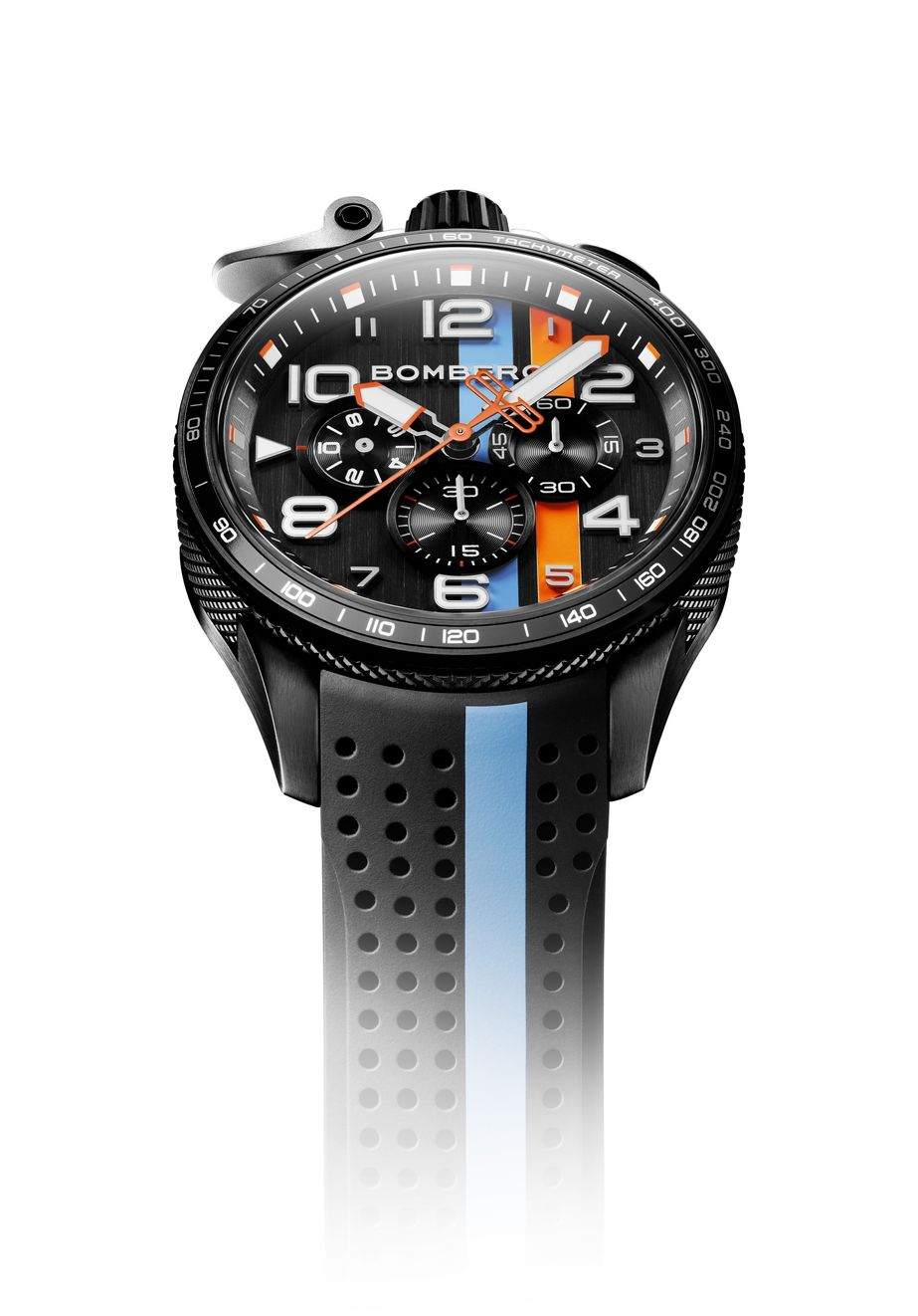 BOMBERG Bolt-68 Racing Light Blue Stripe