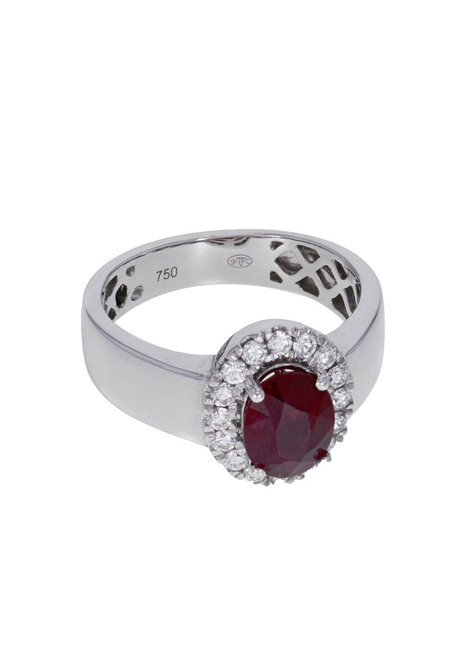 JOAILLERIE CRESUS Bague Composition Rubis et Diamants