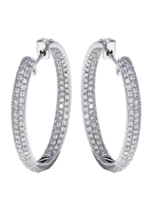 JOAILLERIE CRESUS Créoles Pavage Diamants