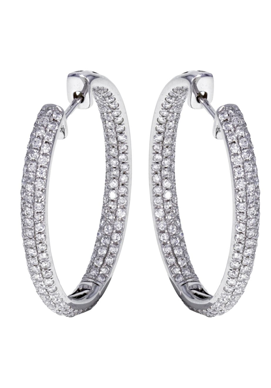 JOAILLERIE CRESUS Créoles Pavage Diamants