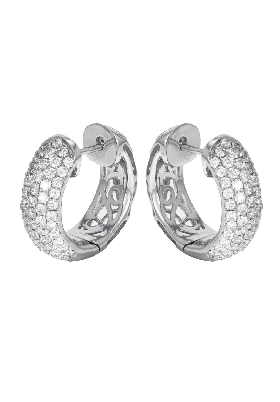 JOAILLERIE CRESUS Créoles Pavage Diamants