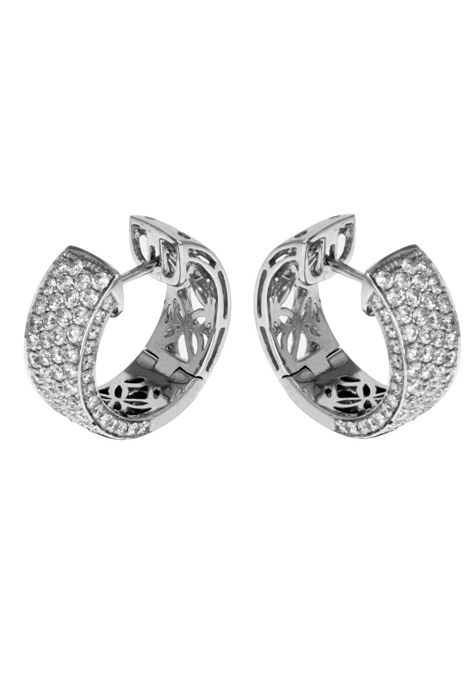 JOAILLERIE CRESUS Créoles Pavage Diamants