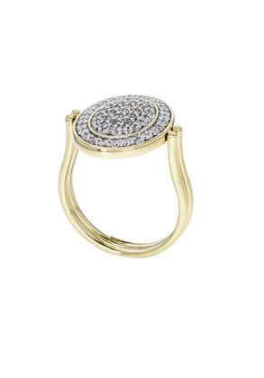 JOAILLERIE CRESUS Bague Réversible Diamants et Céramique