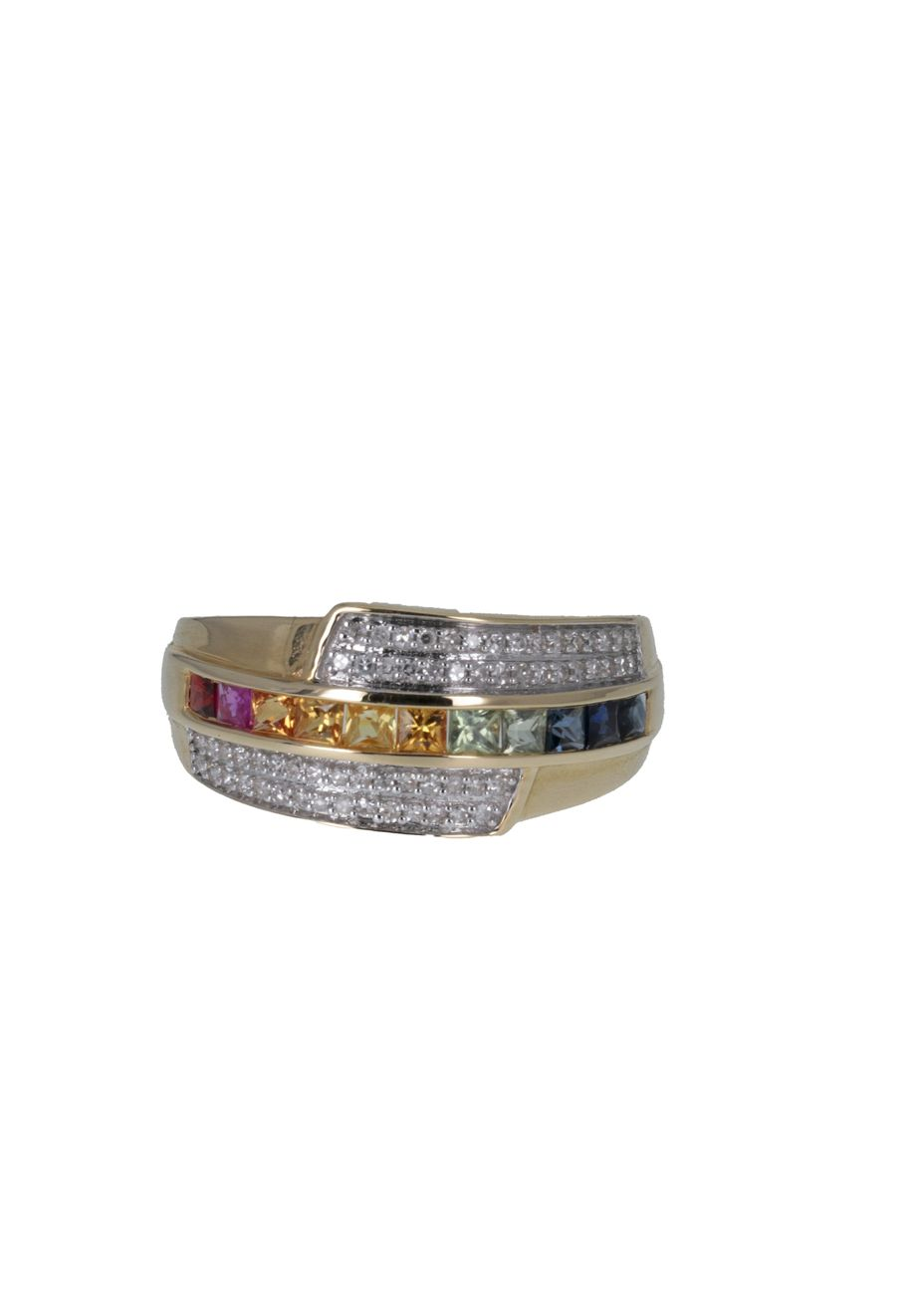 JOAILLERIE CRESUS Bague Composition Saphir et Diamants