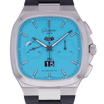 GLASHUTTE ORIGINAL Seventies Chronographe Date Panorama Disco Blue