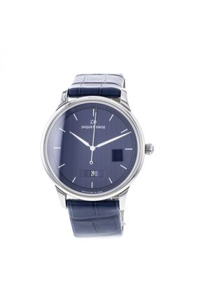 JAQUET DROZ Grande Heure Minute Quantième Bleu Côtes de Genève