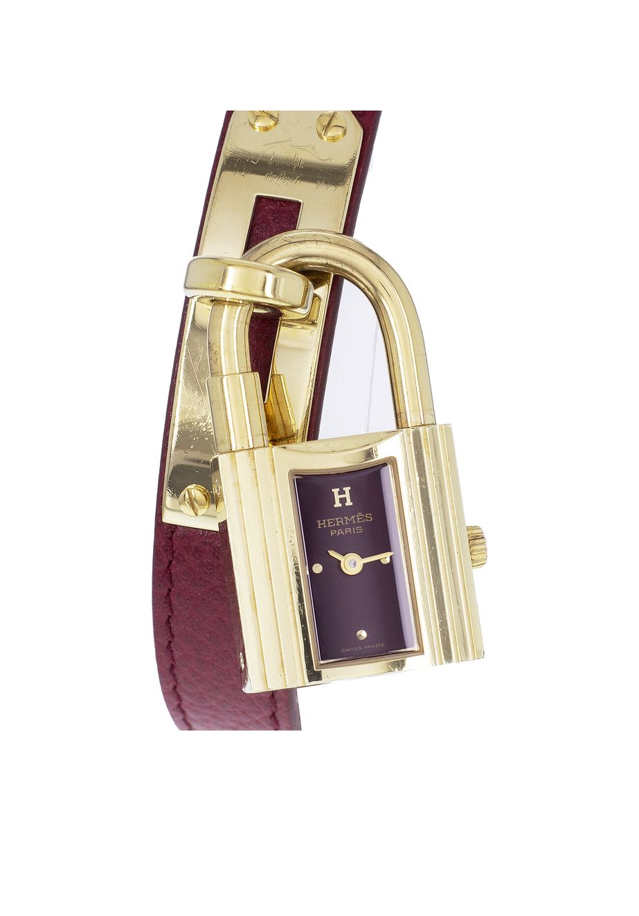 HERMES Kelly Pre-owned Lock Gold-plated watch