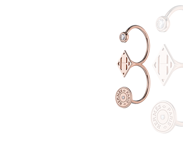 Three Hermès motifs in one ring