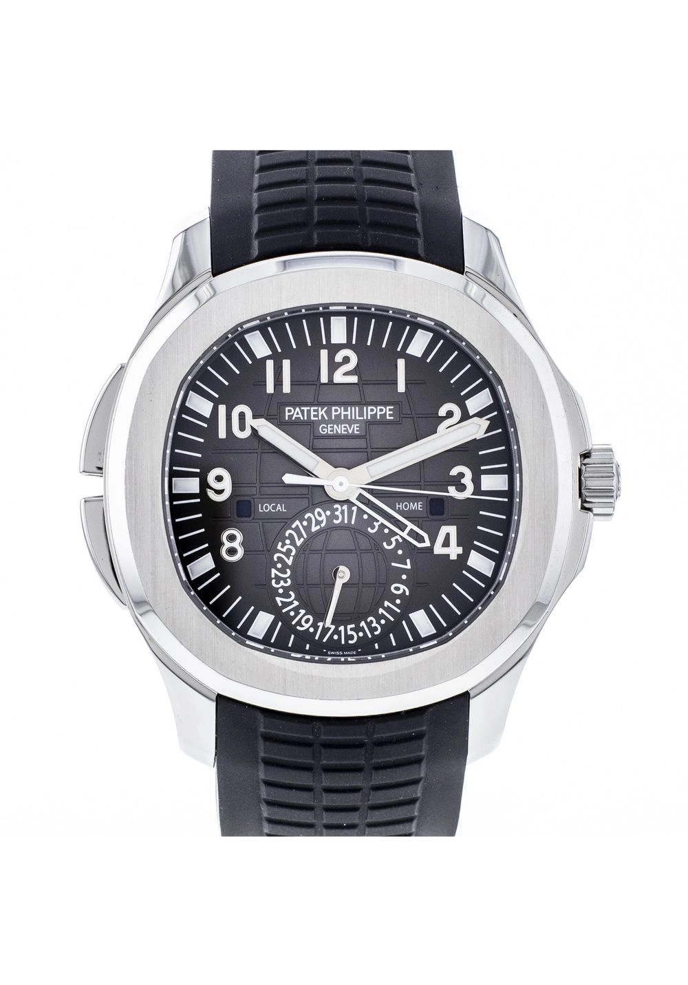 Patek Philippe Aquanaut 5164a 001 Pre Owned Travel Time Steel Watch Cresuswatches Patek Philippe Aquanaut 5164a 001 Pre Owned Travel Time Steel Watch Cresuswatches